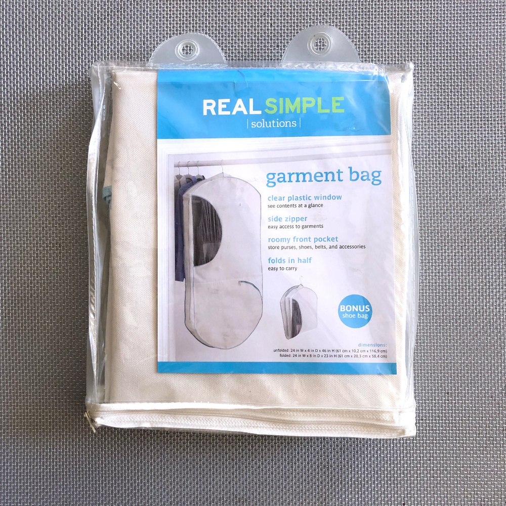 Nylon REAL SIMPLE Garment Storage Bag NEW NWT